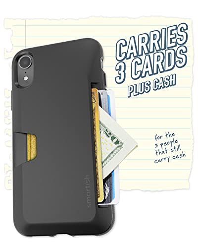 Smartish Iphone Xr Wallet Case - Wallet Slayer Vol. 1 [Slim + Protective] Credit Card Holder For Apple Iphone 10R (Silk) - Black Tie Affair #TOP2