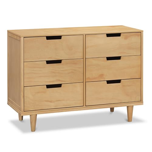 Image of DaVinci Marley 6-Drawer Dresser for Nursery - Wooden Double Chest of Drawers for Kids, Boys & Girls - Multi-Purpose, Storage Baby Dresser for Bedroom, Living Room & Hallway - Easy to Assemble - Honey