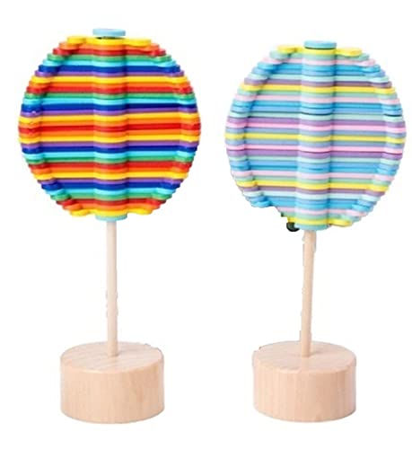 3/2 Pezzi Legno Lecca-lecca Antistress