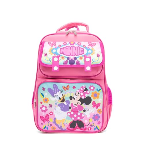 Ruz - Minnie Mouse Large School backpack with Padded Back and Adjustable Straps, Pink, A28237
