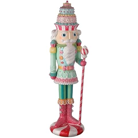 Regency International Resin Pastel Peppermint Nutcracker, 22 Inches, Figurine, Christmas, Tabletop Decor Cover