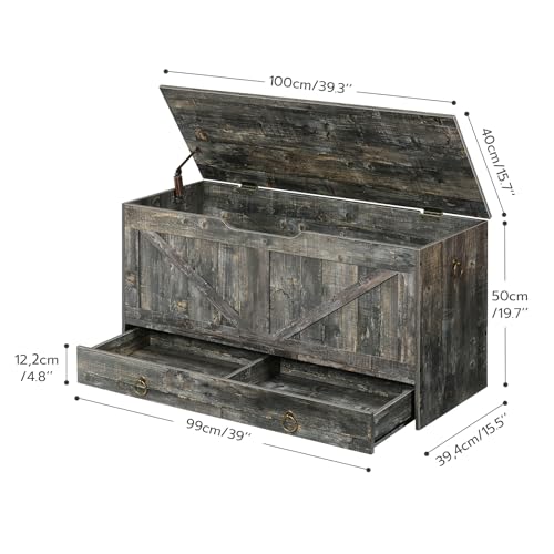 Hoobro Storage Chest, 39.3 Inch Toy Chest With Drawer thumb #8