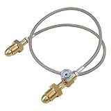 Für BS 341 Nr. 3 UK Transferschlauch für Argon-Zylinder, G 5/8 RH Gewinde Edelstahlschlauch 90 cm für Argon Gas-Tankstelle