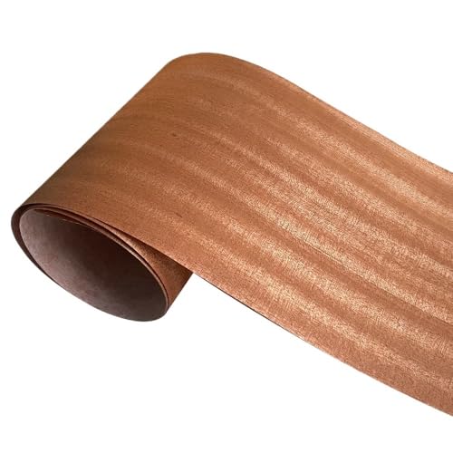 MNUPL Chapa de Madera de sapeli Natural, carpintería, Bricolaje, renovación de Altavoces y reparación de Muebles Tamaño: 22 * 230cm Grosor: 0,25mm