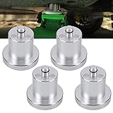 RULLINE Jack Lifting Jack Pad Lift Point Adapter with Magnetic and Easy to Hold on Corner Compatible with Rivian R1T R1S -4 Pack with Storage Aluminum