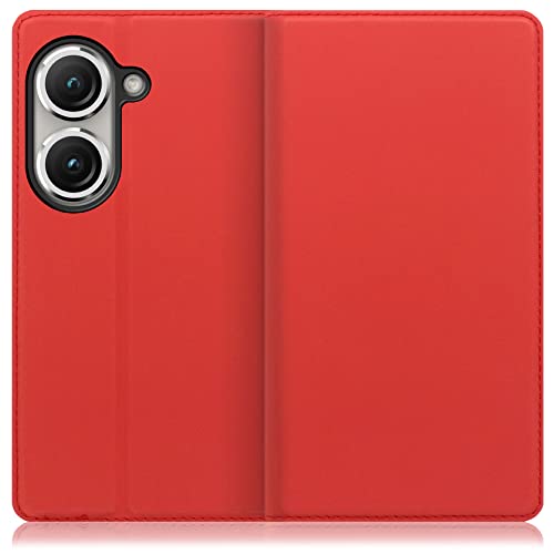 LOOF SKIN SLIM Zenfone 9 / Zenfone 10 �p �P�[�X �J�o�[ �蒠�^ �X�}�z �P�[�X �J�[�h���[ �}�O�l�b�g�t�� �x���g�Ȃ� [���b�h]