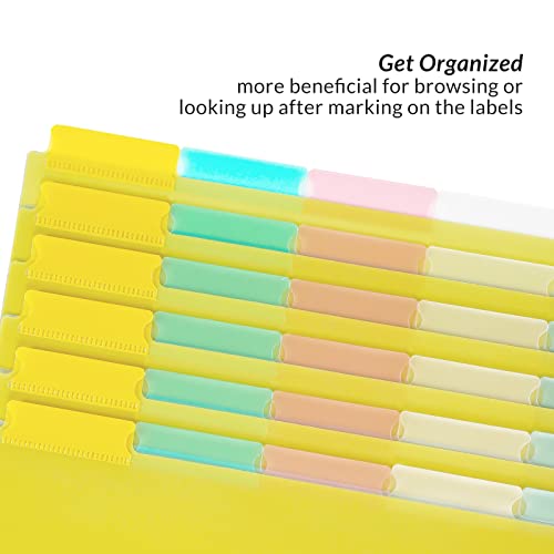 Seashell SS100703 5-Tab Plastic Binder Dividers, Insertable Index Dividers For 3 Ring Binders, Letter Size, Durable, Assorted Colors, School Subject Binder Organizers, Pack Of 6 Sets thumb #2