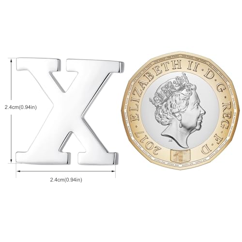 Image of HONEY BEAR Initial Alphabet Letter Lapel Pins Collar Badge Brooches for Mens /Womens Shirt Dress Decoration Silver