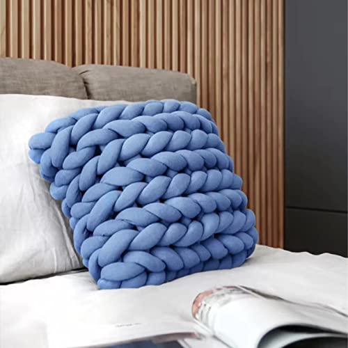 Arm Knitting Yarn For Chunky Braided Knot Throw Blanket Diy, Soft Extra Cotton Washable Tube Bulky Giant Yarn For Weave Craft Crochet (Navy Blue 0.55Lb) #TOP2