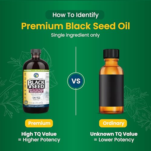 image for Amazing Herbs Premium Black Seed Oil - Cold Pressed Nigella Sativa Aid