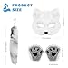 TherianMask Tail Set Furry Cat Fox Mask Furry Tail Therian Paws Therian Mask Kit Halloween Costume Adult (White)