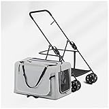 Fun Carrier Passeggiata Carrello: passeggino separato dell'animale domestico, può anche essere utilizzato come scatola di trasporto, multi-direzionale traspirante e confortevole e interagire meglio con animali domestici e sperimentare più divertente.