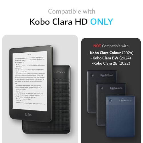 Miniatura 2 de Tudia Skn Diseñado Para Kobo Clara Hd Case 6 218 Contraportada, Esquinas Reforzadas Gel De Silicona Delgado Anti-Amarillamiento A Prueba De Golpes Parte Trasera Transparente Agarre Ligero Parac