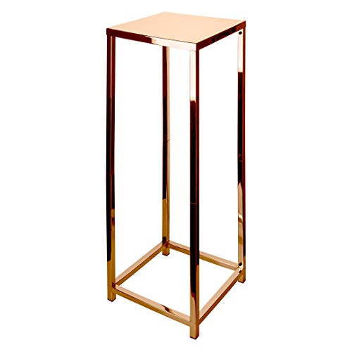 Koyal Wholesale Metal Stand Rose Gold Metallic Chrome Finish, 29 x 10-Inch