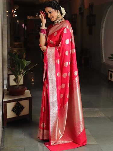 Image of Sugathari Women's Banarasi Saree Pure Kanjivaram Silk Saree Soft new ladies 2025 Design Wear Pattu Sarees Sadi Party Sari collections With Blouse Piece (San Pari-224)