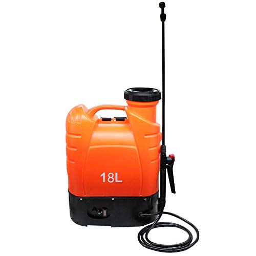 Beaugreen Battery Powered Backpack Sprayer Electric Sprayer with Heavy Duty Pump for Garden Lawn Agriculture Spray (4.8 Gallon  18L-Orange)
