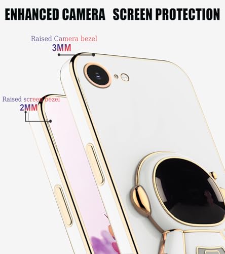 Coque iPhone SE 2025 antichoc fine avec béquille astronaute - 4
