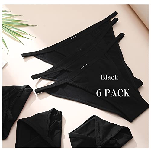 Image of LEVAO Women's Bikini Panties Cotton Underwear Plus Size High Cut String Ladies Cheeky Multipack S-2XL