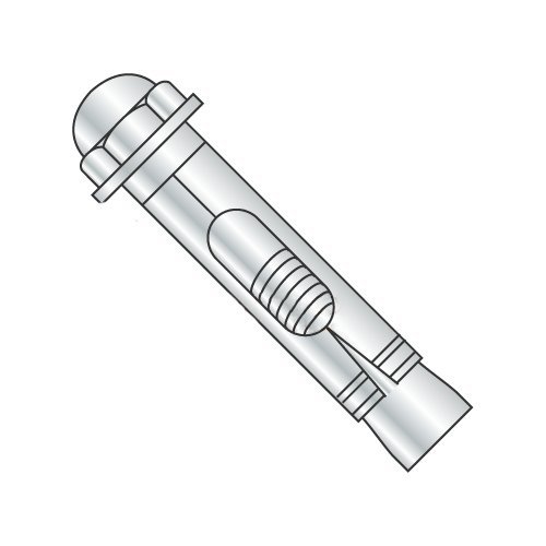 1/4" x 5/8" Sleeve Anchors/Acorn Head/Steel/Zinc (Carton: 100 pcs)