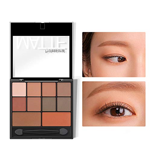10-color eyeshadow palette, full matte palette with makeup brush, eye makeup set