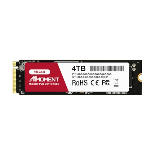 Image of MMOMENT MG44 4TB NVMe PCIe 4.0 Internal SSD, Up to 7200MB /s Read, 6200MB /s Write, M.2 2280 Storage Internal PC Solid State Drive for Laptop Desktop