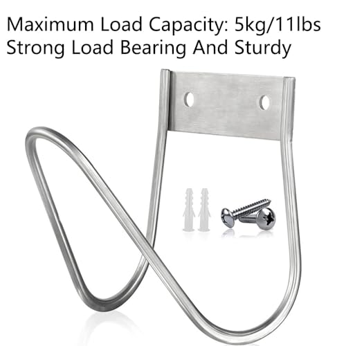 SagaSave Garden Hose Holder Hook, Wall Mounted, Stainless Steel, 5kg/11lbs Capacity, Rust Resistant, Hose Storage Hanger for Yard Lawn - Image 3
