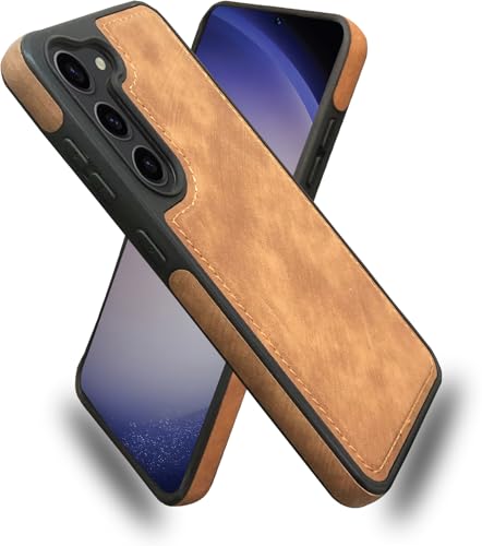 Image of A rtistque Premium Pu Leather Back Cover Case for Samsung Galaxy S23 Fe | Inner Fabric |Smooth Hand Feel | Drop Protection | Raised Camera Edge | Stylish Design | S23 Fe Back Cover - Brown