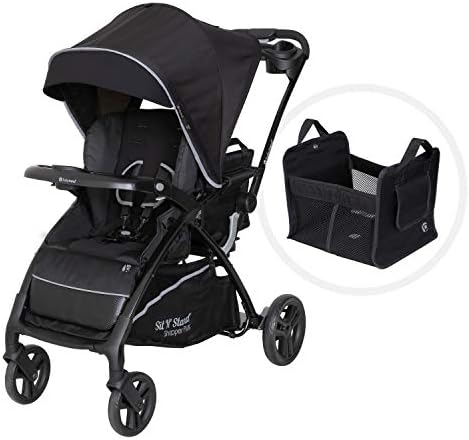 Baby Trend Sit N’ Stand 5-in-1 Shopper Plus Stroller, Black Plus, 44x22.5x45 Inch (Pack of 1)