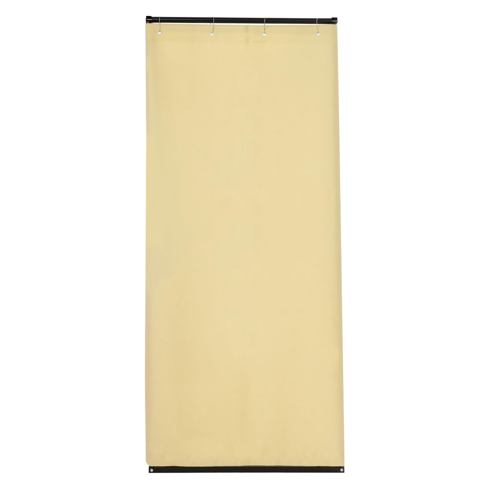 OUKANING Spogliatoio mobile con borsa per il trasporto, spazio di prova montabile per negozio di abbigliamento, casa, camera da letto, studio fotografico, con tenda e ganci, in canapa + ferro, 85 x