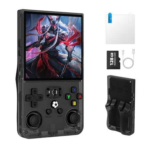 R36MAX-Retro-Handheld-Gaming-Console-Built-in-22000-Classic-Games-Open-Source-Linux-System-Portable-Game-Emulator-Console-40-Inch-4K-HD-IPS-Screen-Video-Player-4000mAh-Battery-Black-128GB R36MAX Retro Handheld Gaming Console, Built-in 22,000+ Classic Games, Open Source Linux System, Portable Game Emulator Console, 4.0-Inch 4K HD IPS Screen Video Player, 4000mAh Battery (Black 128GB) - Image 1