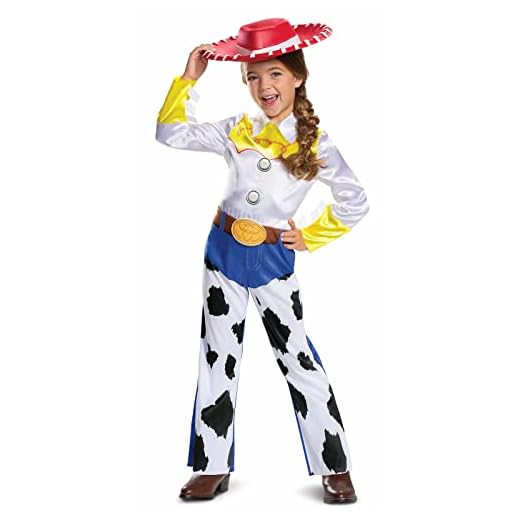Disney Deluxe Oficial - Disfraz Jessie Toy Story Niña, Disfraz Vaquera Niña, Disfraz Cowgirl Niña, Disfraz Toy Story Niña, Disfraces Toy Story, Disfraz Carnaval Niña Halloween Talla S