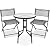 Best Choice Products 3-Piece Patio Bistro Dining Furniture Set w/Glass Tabletop, 2 Folding Chairs, Steel Frame, Polyester Fabric - Gray