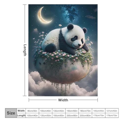 Couverture douce et moelleuse motif panda, plaid en flannel isolant et hypoallergénique - 6