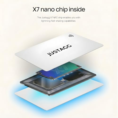 Image of Digital Business Card - Smart NFC Contact and Networking Card (Black) (White)