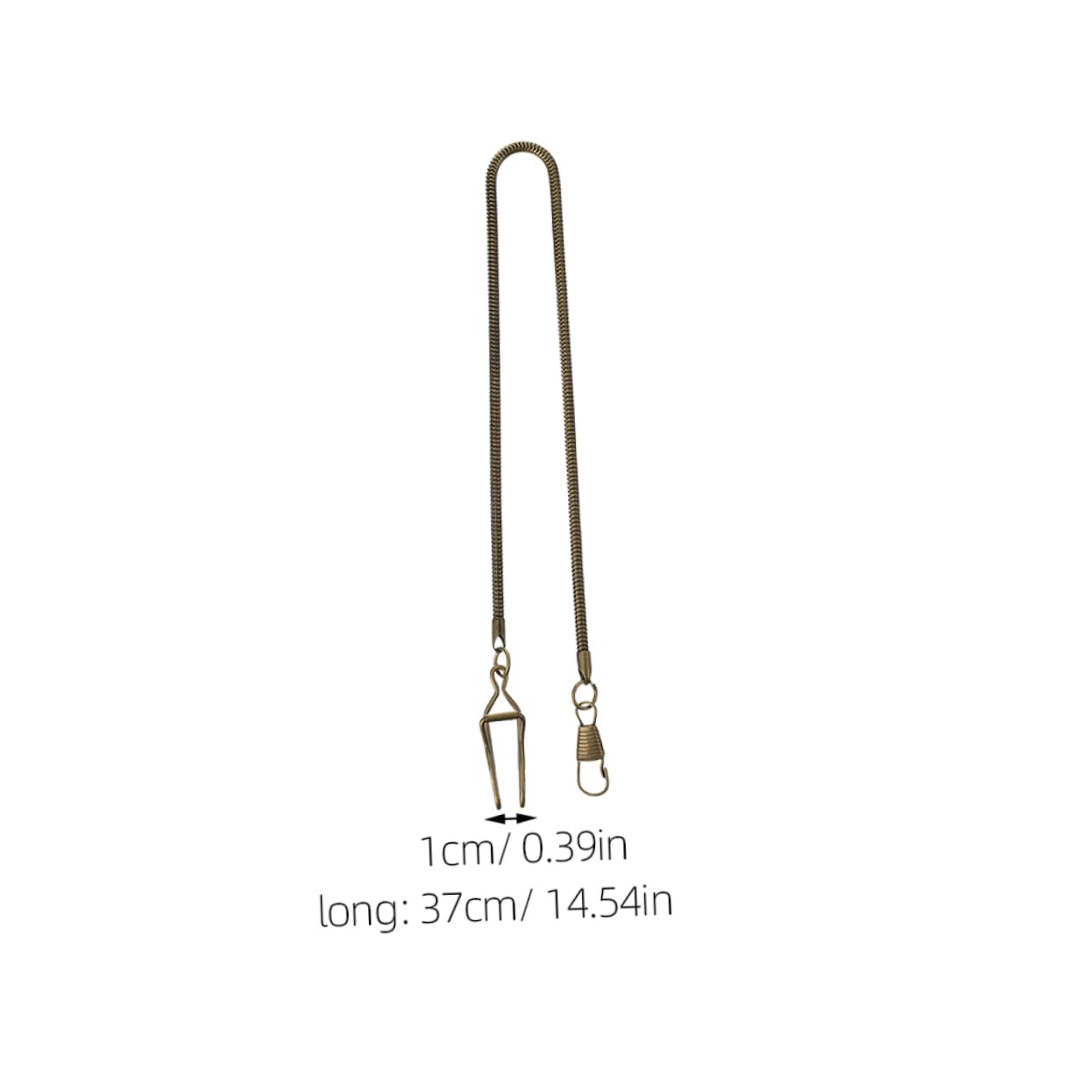 WOFASHPURET Pocket Watch Chain Metal Polished Finish Universal Fit Watch Prop for Men