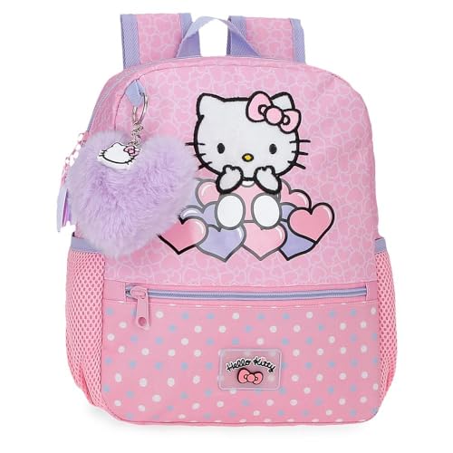 Hello Kitty Hearts & Dots Sac à dos scolaire rose 23 x 28 x 10 cm Polyester 6,44 L, rose, Sac à dos scolaire