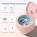 MelodySusie 2 in 1 Nail Tool Cleaning Machine, 3 Timers Mode for Nail Drill Bits, Nail Art Brush, Nail Clipper, Jewelry Cleaning, Salon & Home Use, Pink,DL-160