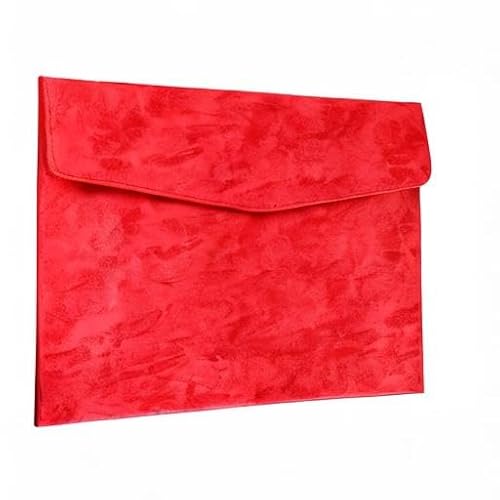 Enyuwlcm Pasta de arquivos A4 de couro PU suporte de documentos à prova d'água portfólio envelope c