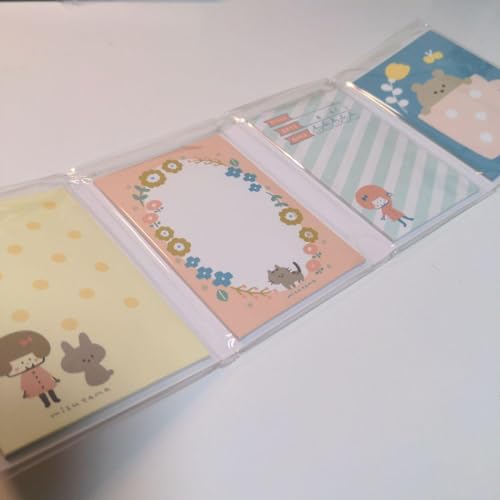 プレミアなメモ帳 Amazon.co.jp: ふせん 付箋 メモ帳 mizutama 4面メモ 4種の絵柄