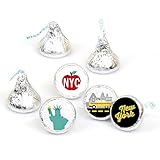 Big Dot of Happiness NYC Cityscape - New York City Party Round Candy Sticker Favors - Labels Fit...