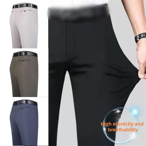 Silamone Timeless Stretch Pants, Mens Stretch Dress Pants, Men's Classic Fit Casual Golf Work Suit Trousers2