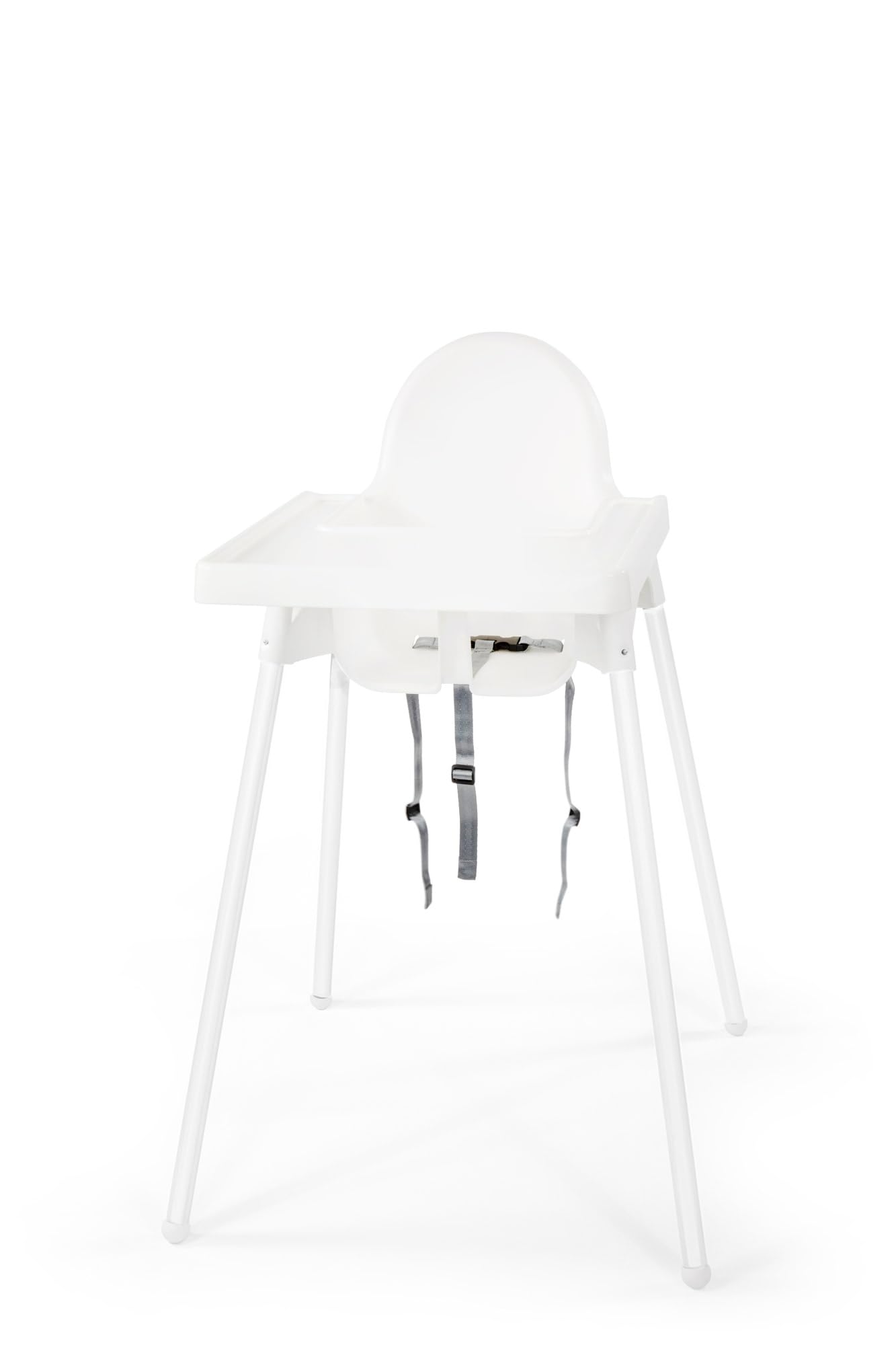 IKEA ANTILOP - Chaise haute avec plateau, couleur argent