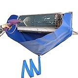 BINDT Klimaanlagen-Reinigungsabdeckung, Geteilte Klimaanlage, Waschservice-Tasche, wasserdichte Schutztasche unter der Klimaanlage mit Abflussrohr, für 2–3P, 118 cm