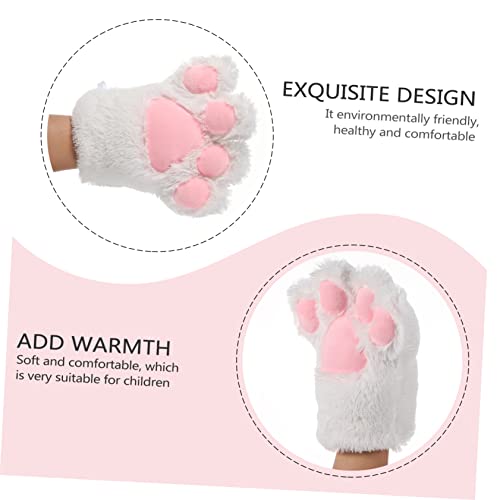 BESPORTBLE Comfortable Plush Cat Paw Gloves for Winter Cosplay Performance Accessories Lightweight Easy to Wear Birthday Present for Easy to Maintain3