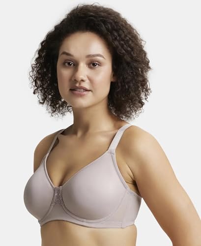 Image of Jockey 1855 Women Under-Wired Non-Padded Soft Touch Microfiber Elastane Stretch Full Coverage Minimizer Bra with Broad Wings