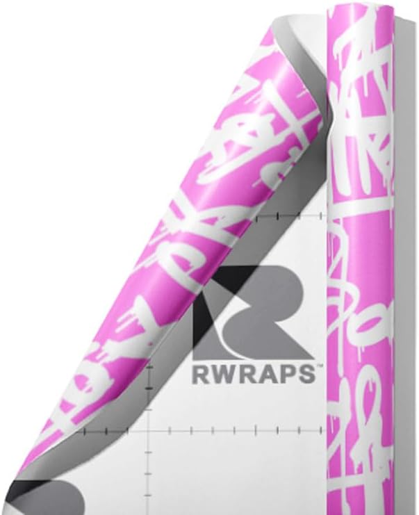 Rwraps Graffiti Pink Styling Matte Vinyl Film Wrap 59in x 27ft Vinyl Vehicle Car Film Sheet Roll