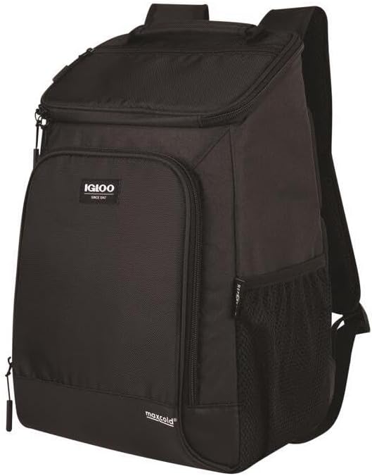 Top Grip Repreve Eco-Friendly Maxcold Backpack Cooler-Black 24-can