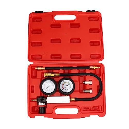 MasYosh Kit di tester di perdite di cilindro, set di misuratori di compressione del motore per motore con candele di accensione da 14 mm, 12 mm e 10 mm, rileva perdite