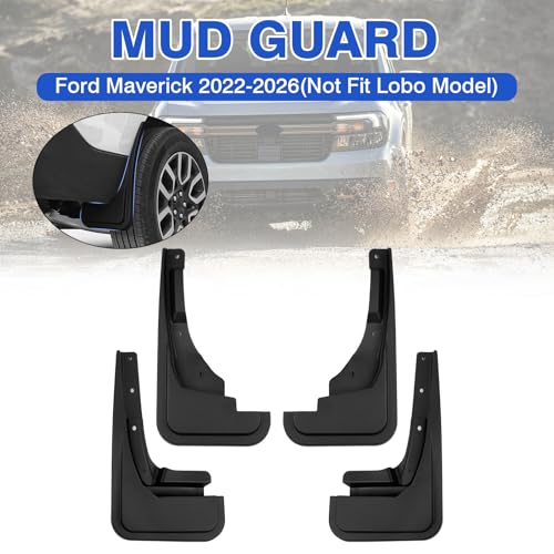 Image of Autorder Mud Flaps for Ford Maverick 2022-2026 Accessories All-Weather Splash Guards Protect Paint Mudflap No Drilling Required Mud Guard Body Kits for Maverick 4PCS