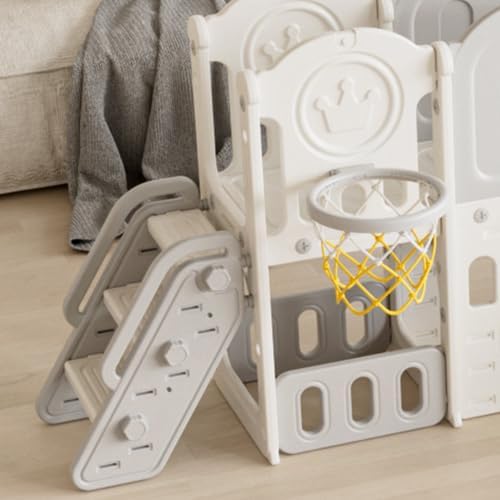 Toddler Slide, Kids Slide for Toddlers Age 1-4, 11in 1 Baby Slide Outdoor Indoor Playground with Basketball Hoop and Extra long aisle, Strong swing,Sturdy and Easy Assembly Toddler Playset, Ideal Todd